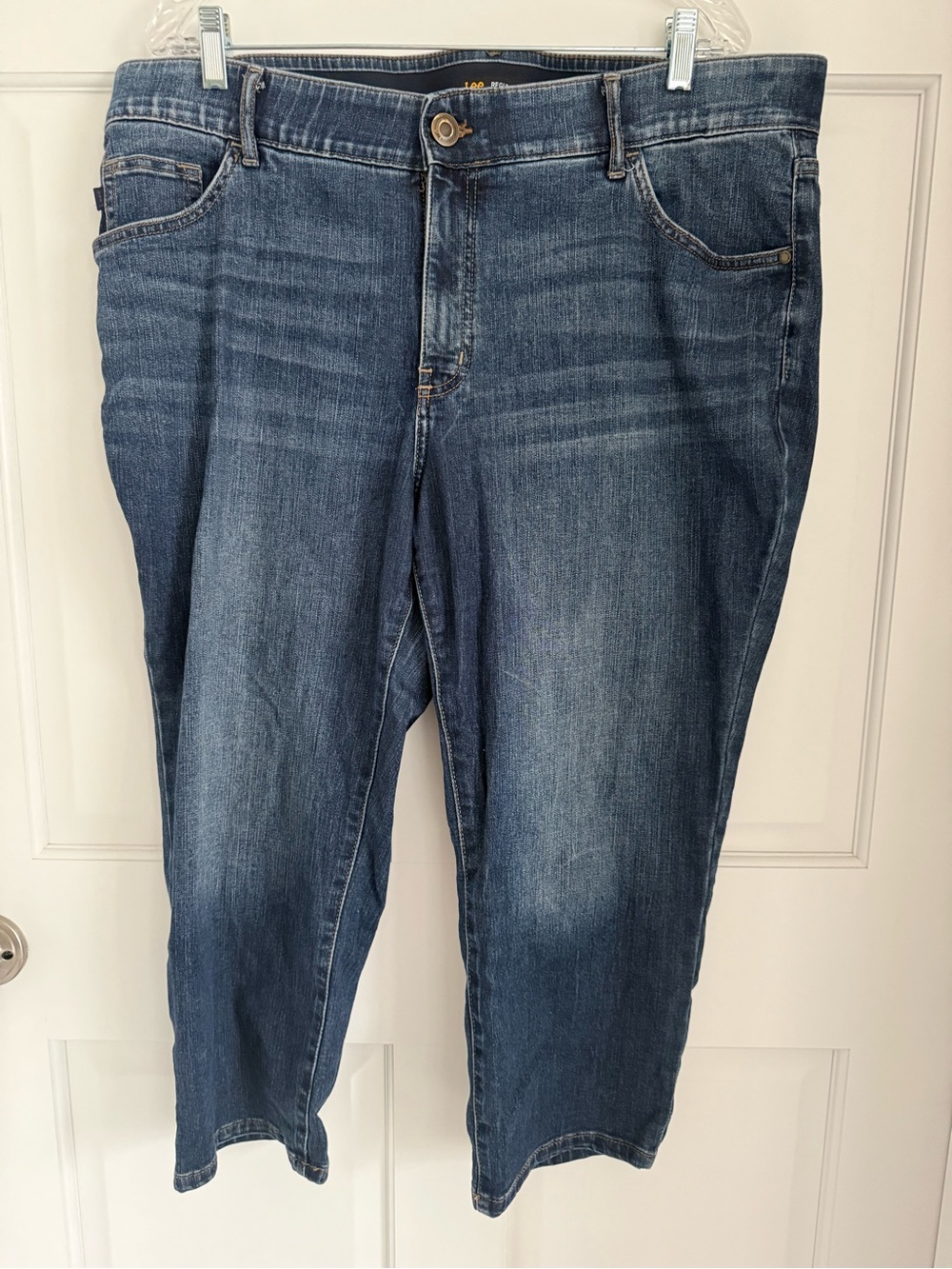 Lee Regular Fit Plus Size Blue Jean Crop/Ankle Style